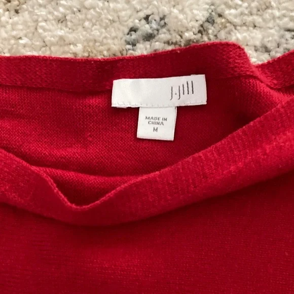 J. Jill Red Knit Top (tunic style) - Picture 1 of 5
